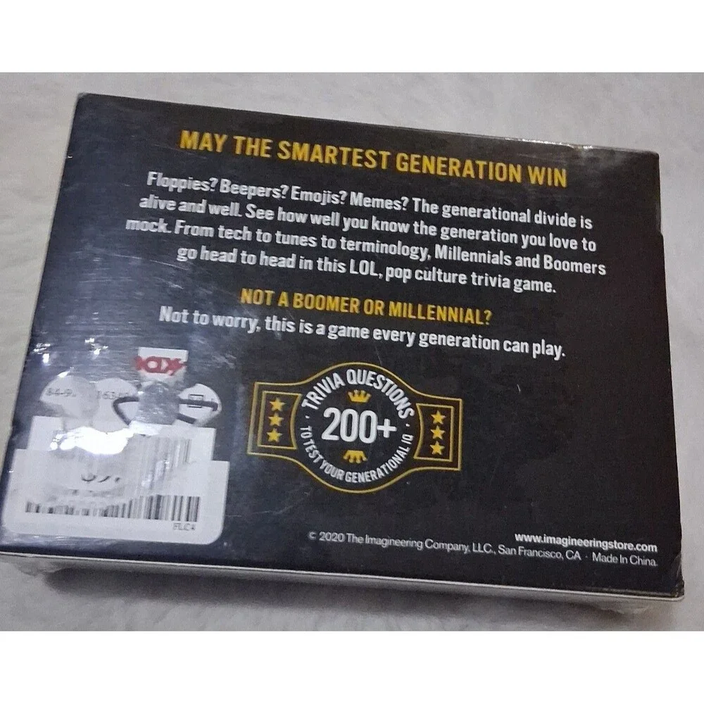 Millennials vs Boomers Card Game